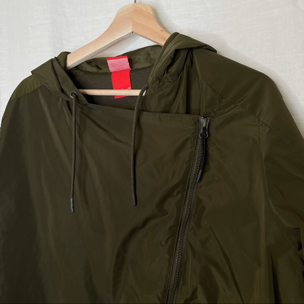 Nike Green Parka Bonded Athletic Trench Jacket Coat Oversized Long Windbreaker - Picture 11 of 16